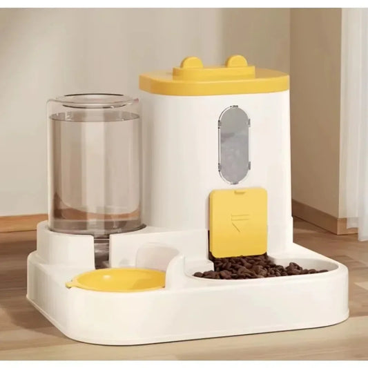Automatic Cat Dog Feeder with Integrated Food & Water Bowl