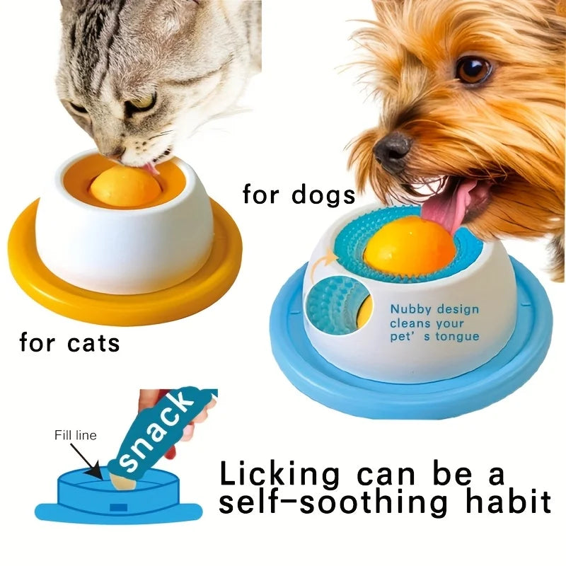 Pet Lick Mat Feeder for Dogs Cats Interactive Snack Bowl