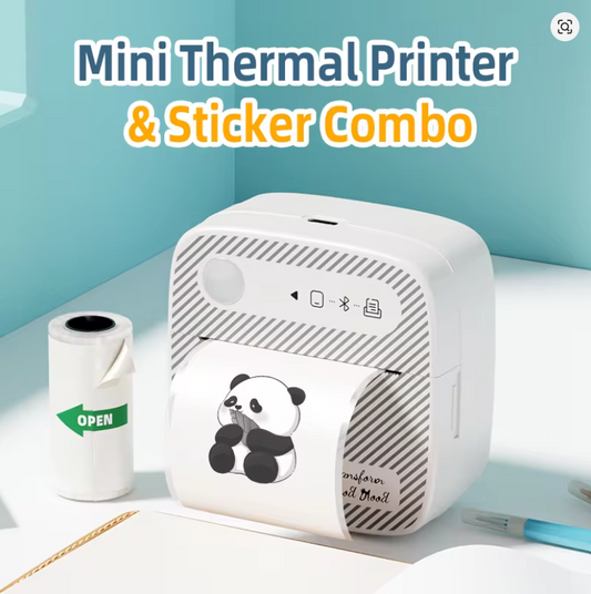 Mini Bluetooth Thermal Printer – Wireless Inkless Sticker Maker